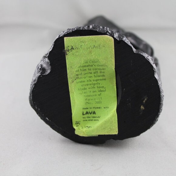 Vintage Coco Joe's Statue - King Kamehameha with Spear in Cave - Made with Lava - Picture 9 of 9